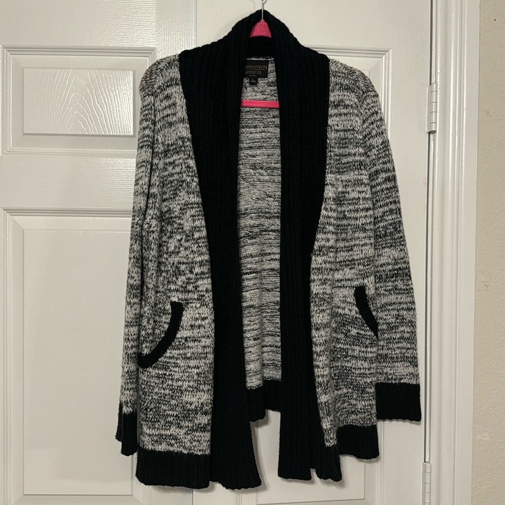 Open cardigan sweater